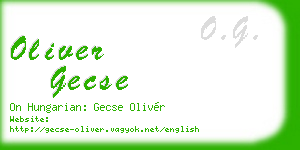 oliver gecse business card